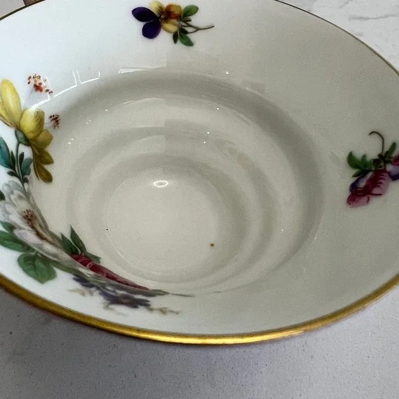 Vtg Mitterteich Bavaria Germany Pink Floral Tea Cup Saucer Gold Trim Shabby Chic - Picture 12 of 16